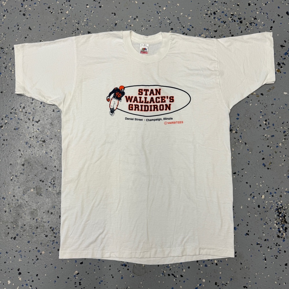 Vintage 90s Fruit Of The Loom Gridiron Football Shirt XL USA Single Stitch